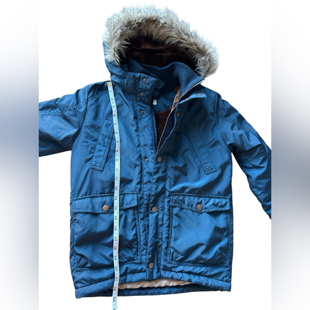 H&M Boys Hooded Parka Size 7-8 - Picture 5 of 12